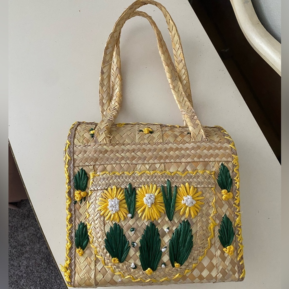 Vintage Straw Purse - Picture 1 of 11